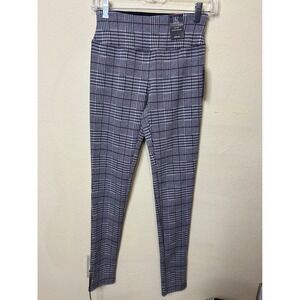 INC International Concepts Plaid Pull On High Rise‎ Contour Waistband Pants